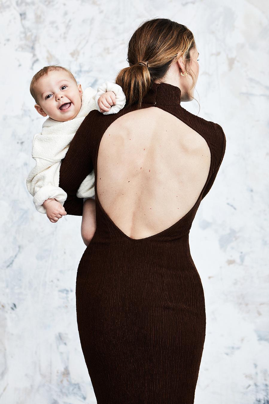 Mother and baby fashion editorial shoot for German parenting magazine 'Mum'. Shot by south east London based commercial photographer, Lol Johnson, who specialises in kid's fashion, interiors and product lifestyle photography.