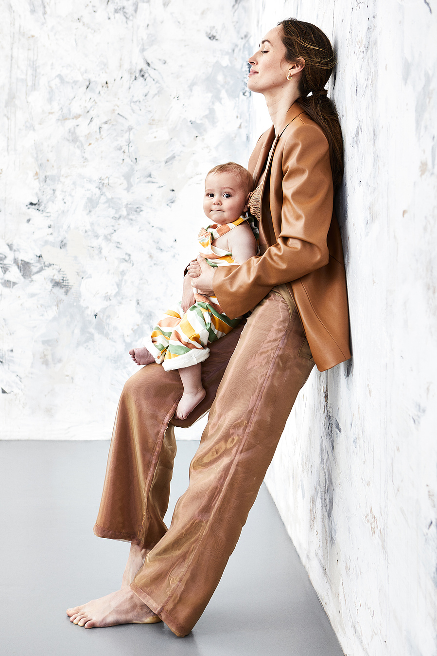 Mother and baby fashion editorial shoot for German parenting magazine 'Mum'. Shot by south east London based commercial photographer, Lol Johnson, who specialises in kid's fashion, interiors and product lifestyle photography.