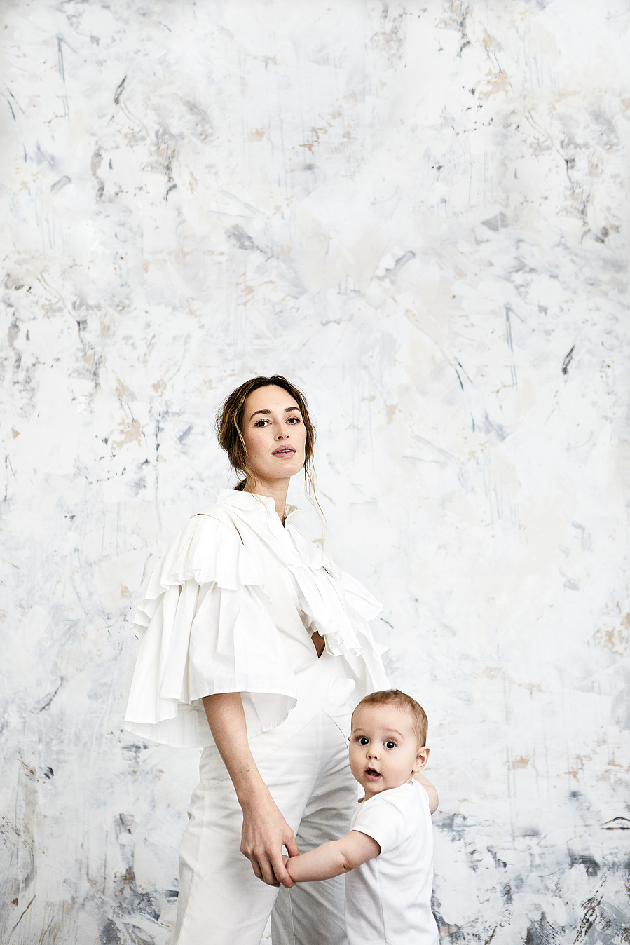 Mother and baby fashion editorial shoot for German parenting magazine 'Mum'. Shot by south east London based commercial photographer, Lol Johnson, who specialises in kid's fashion, interiors and product lifestyle photography.