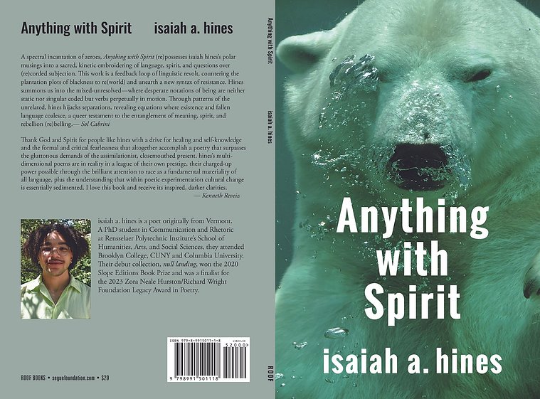 Book cover with a polar bear submerged in water
