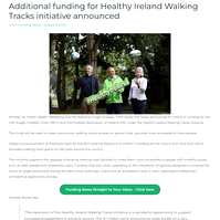 Sample coverage from grantsandfunding.ie/ of Department of Health, IRFU & FAI Press PR Photocall in Dublin. Photographer, Bryan Brophy 1IMAGE Photography www.1image.ie
