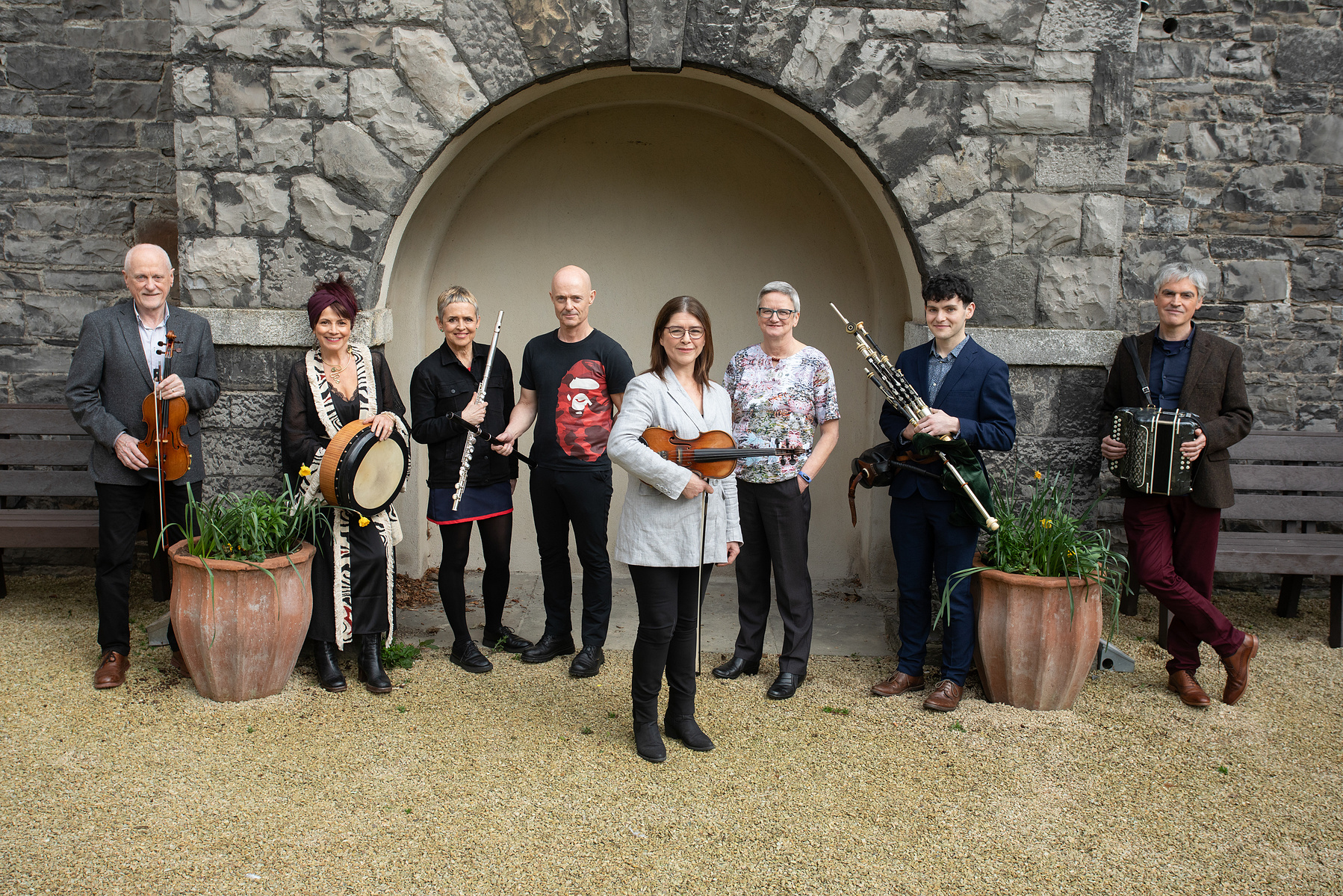 Professional PR Group Portrait of Gradam Ceoil TG4 2025 Recipients www.1image.ie Bryan Brophy Dublin Photographer 