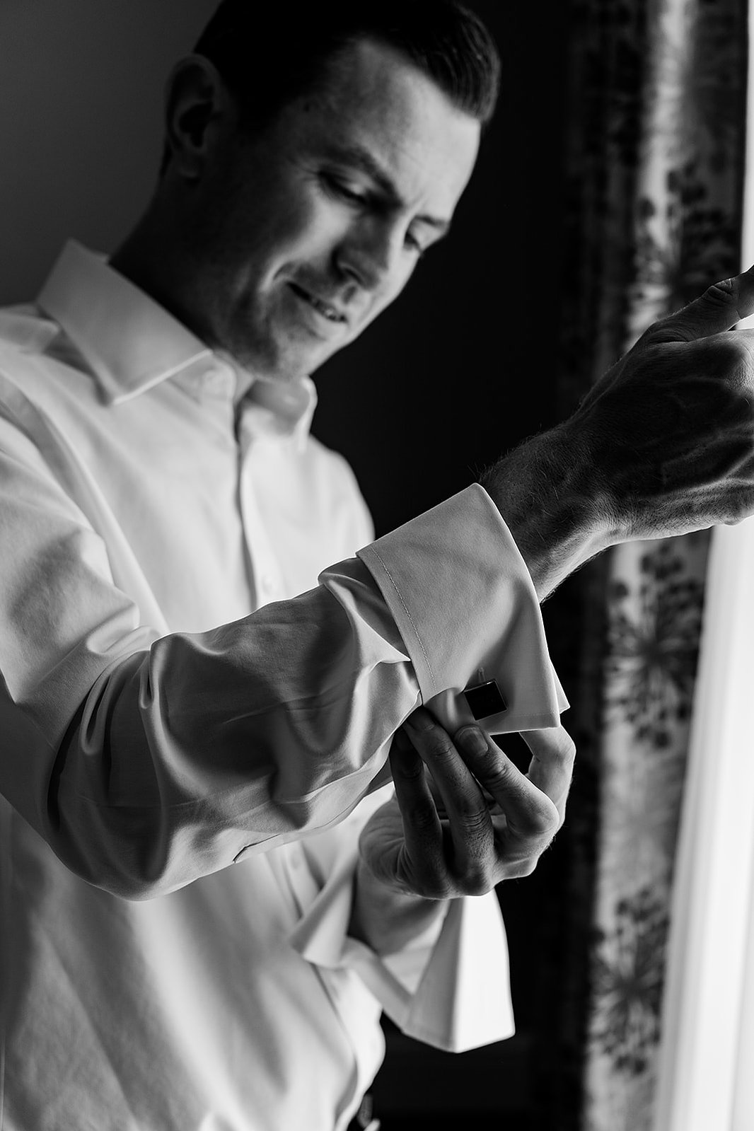 West Lodge Park Hotel Wedding Groom Prep