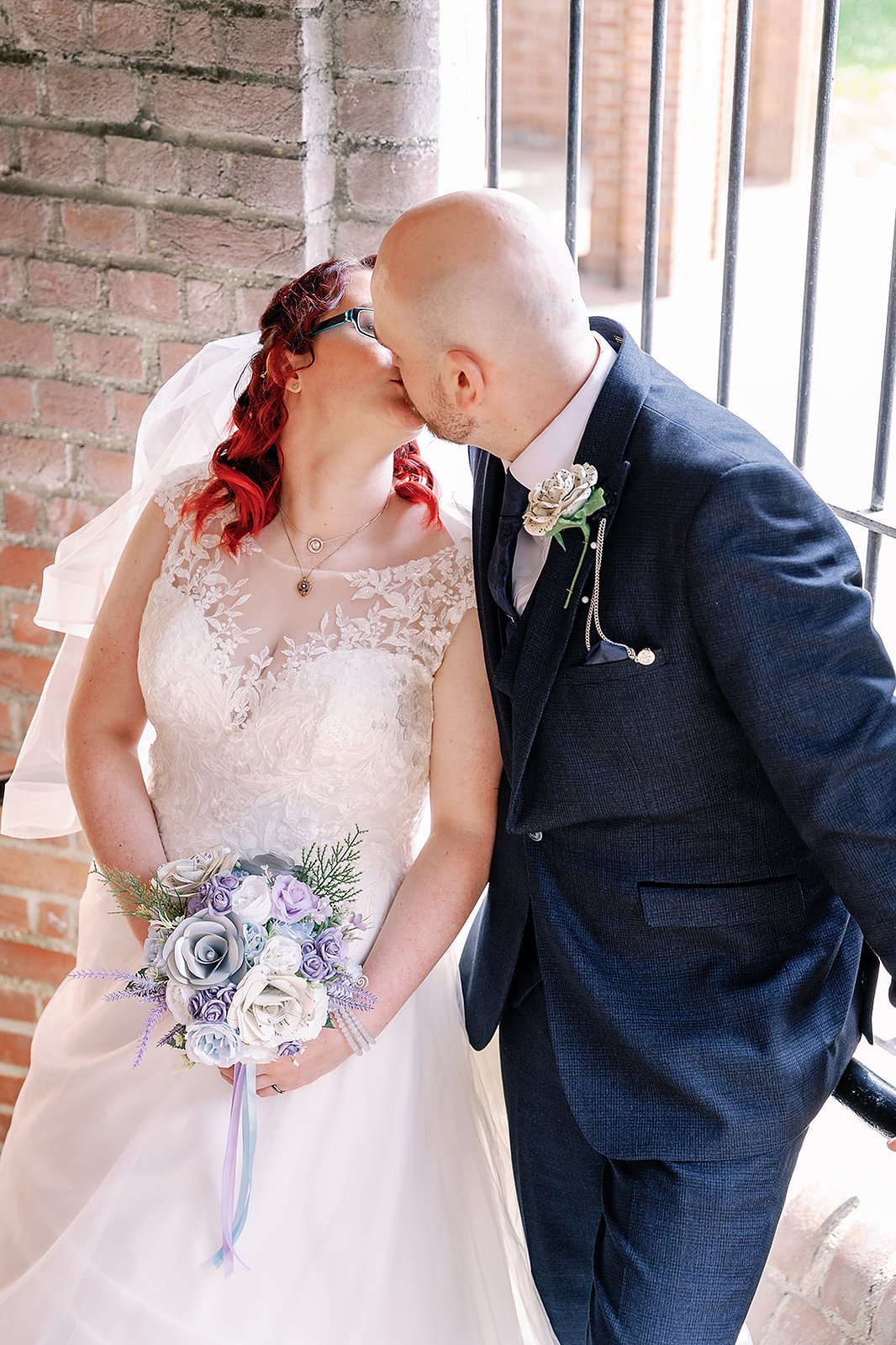 Hillingdon Register Office Wedding Bride and Groom Kissing