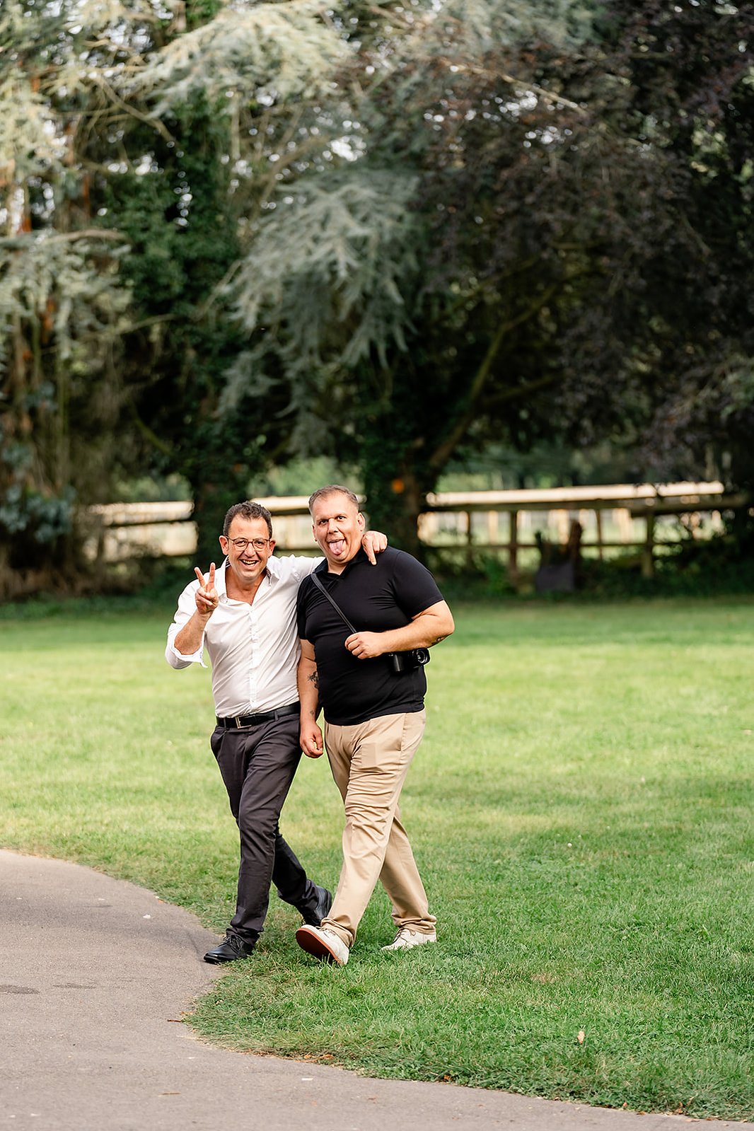 Herons Farm Wedding Guests Joking