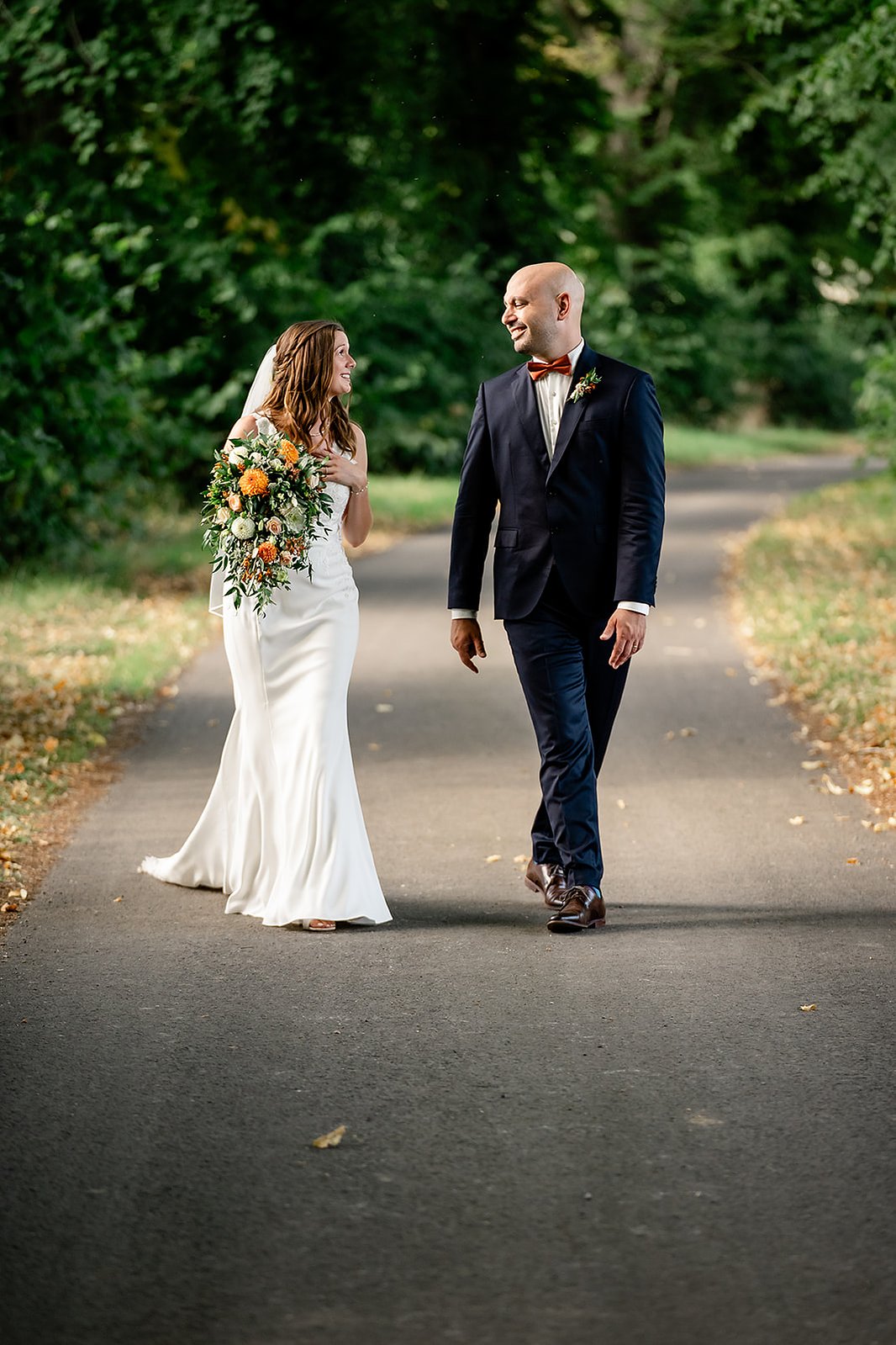 Herons Farm Wedding Couple on Country Lane