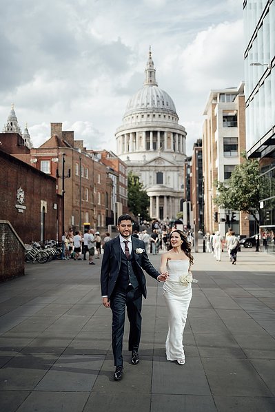 St Paul's Cathedral Wedding Millennium Bridge
