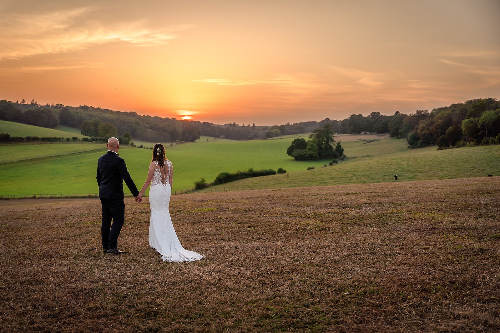 Herons Farm Wedding Sunset Golden Hour