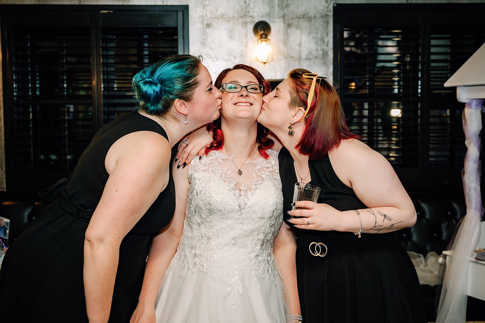 The Woodman Pub Pinner Wedding Bride and Friends