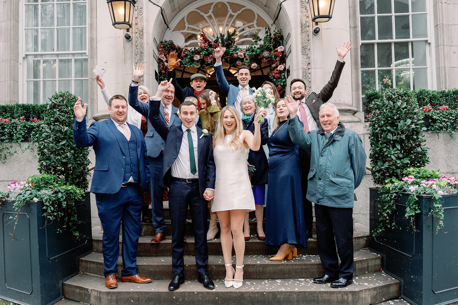 Chelsea Old Town Hall Wedding Group Photo