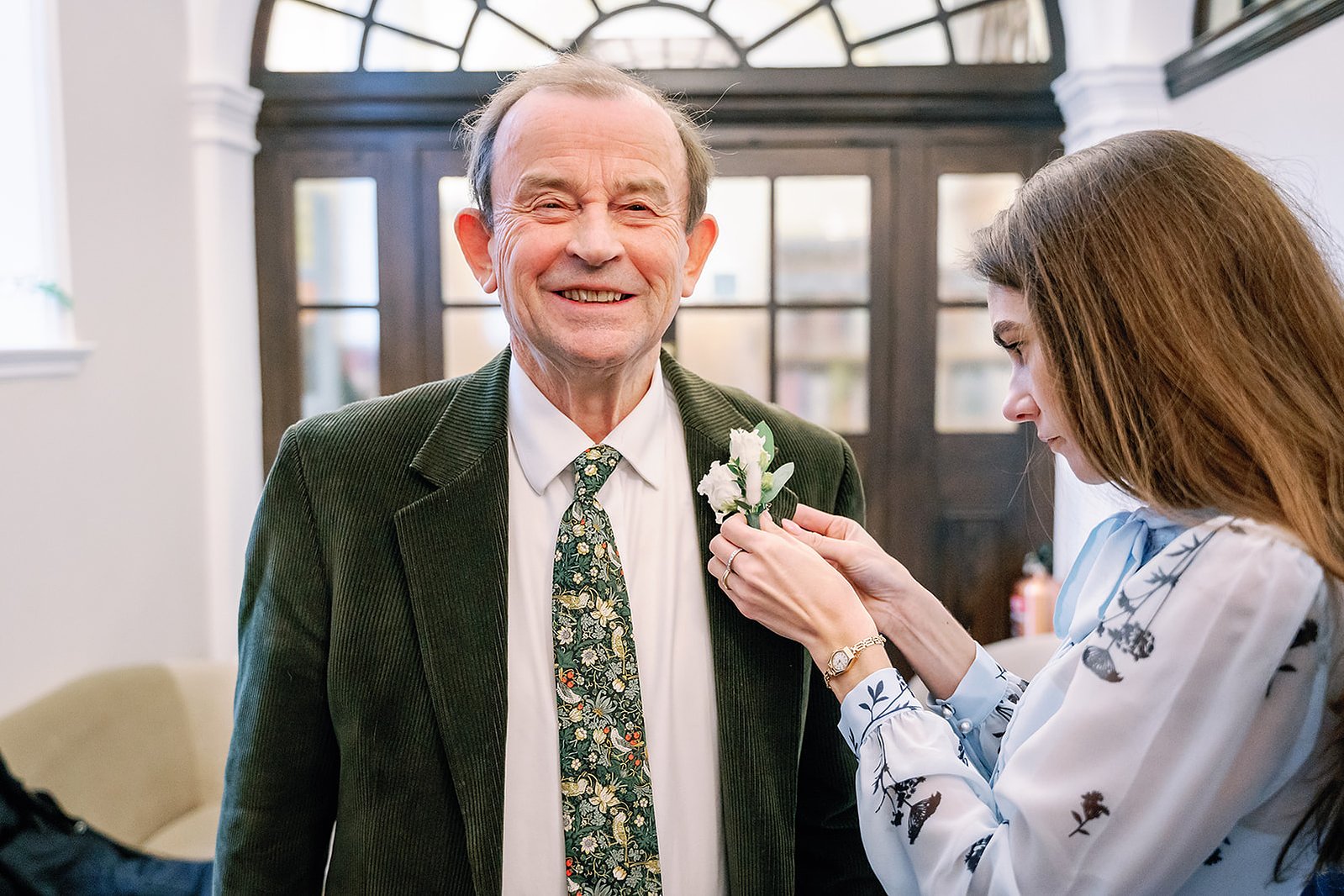 Chelsea Old Town Hall Wedding Grooms Father