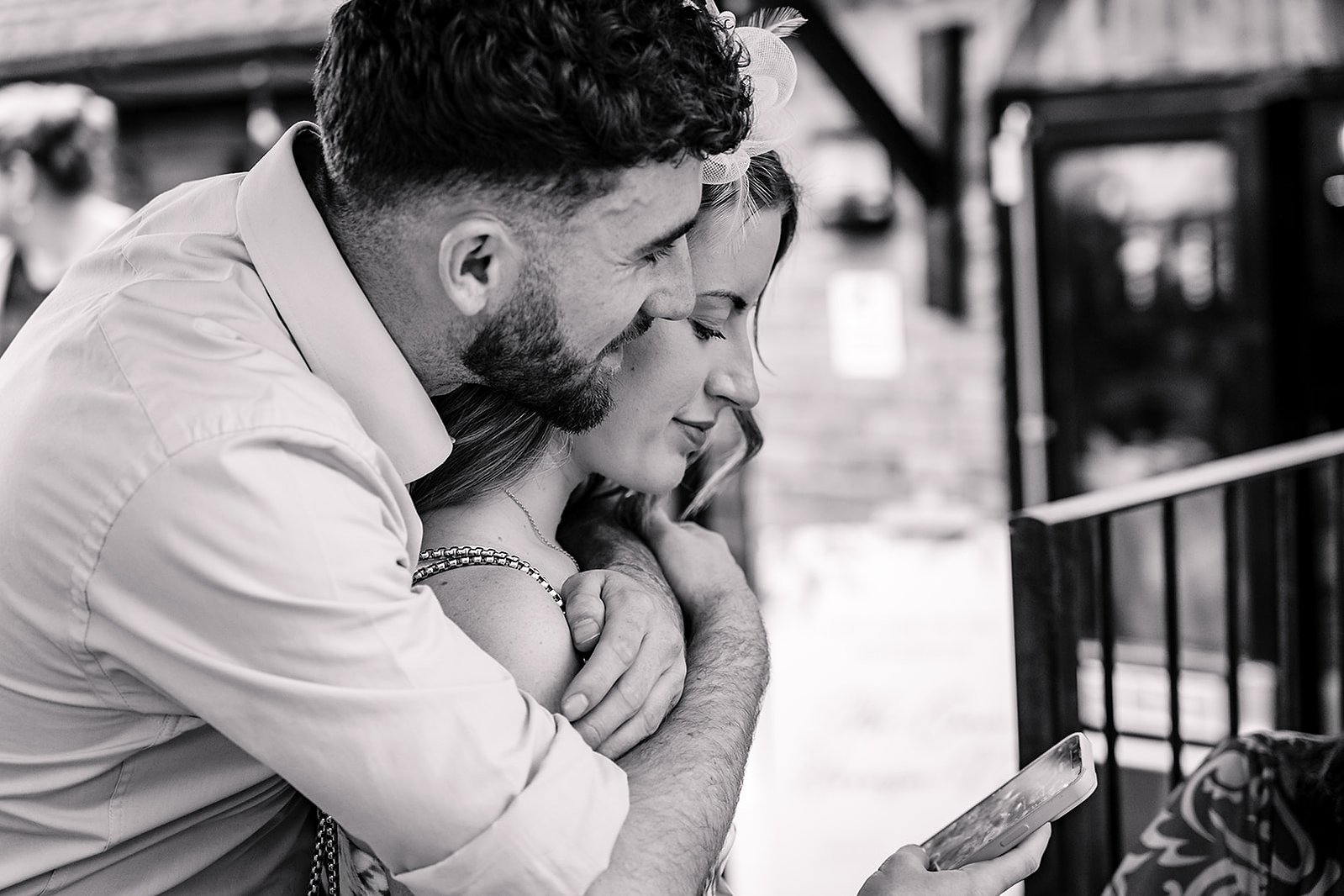 The Woodman Pub Pinner Wedding Boy and Girl Embrace