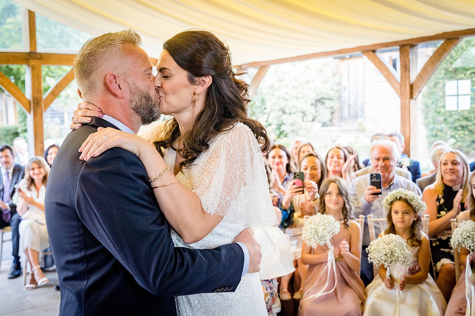 coltsfoot wedding first kiss