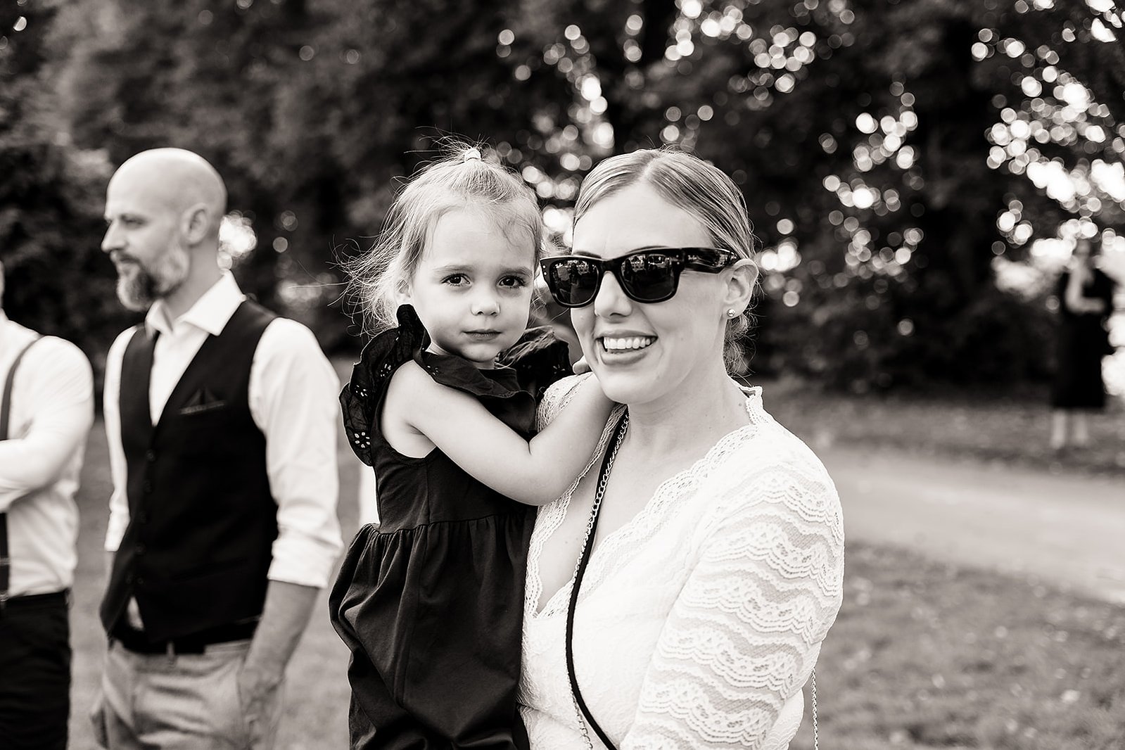 Herons Farm Wedding Guest with Child