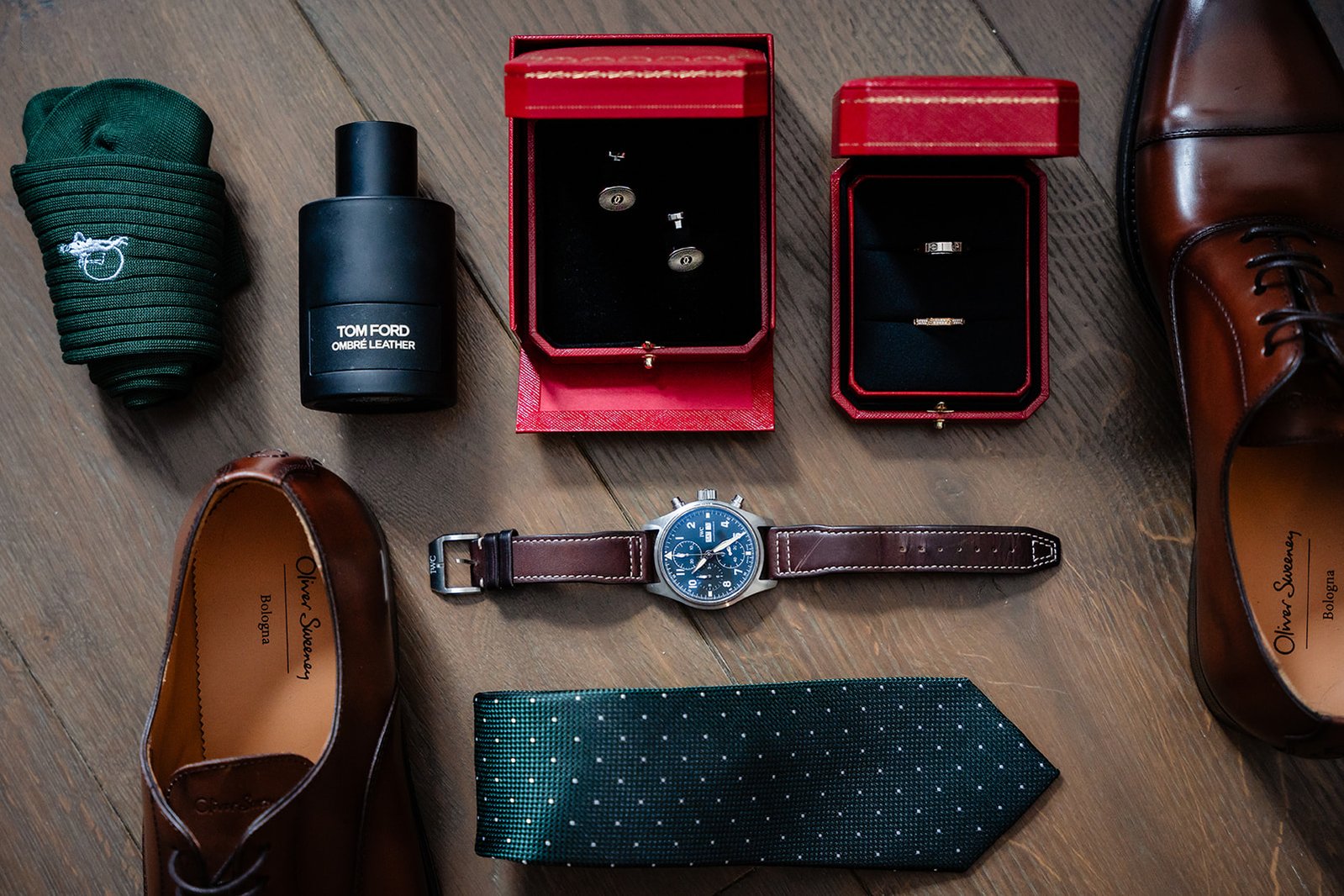The Old Marylebone Town Hall Wedding Groom Flat Lay