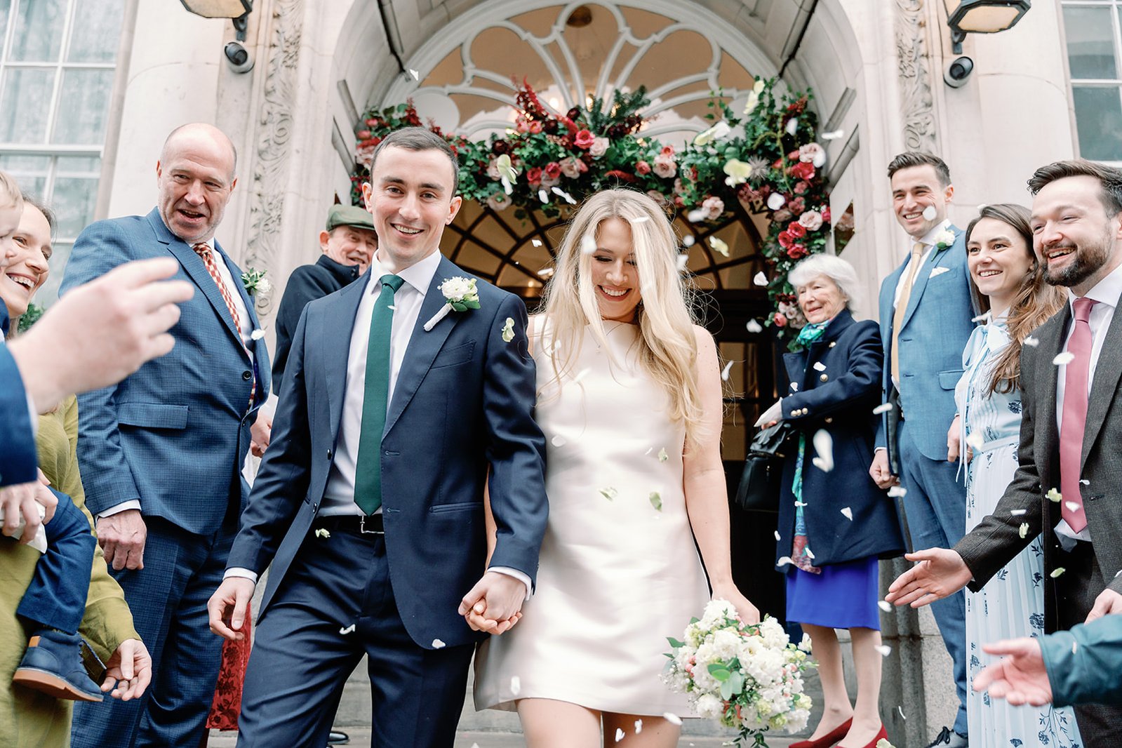 Chelsea Old Town Hall Wedding Confetti Steps