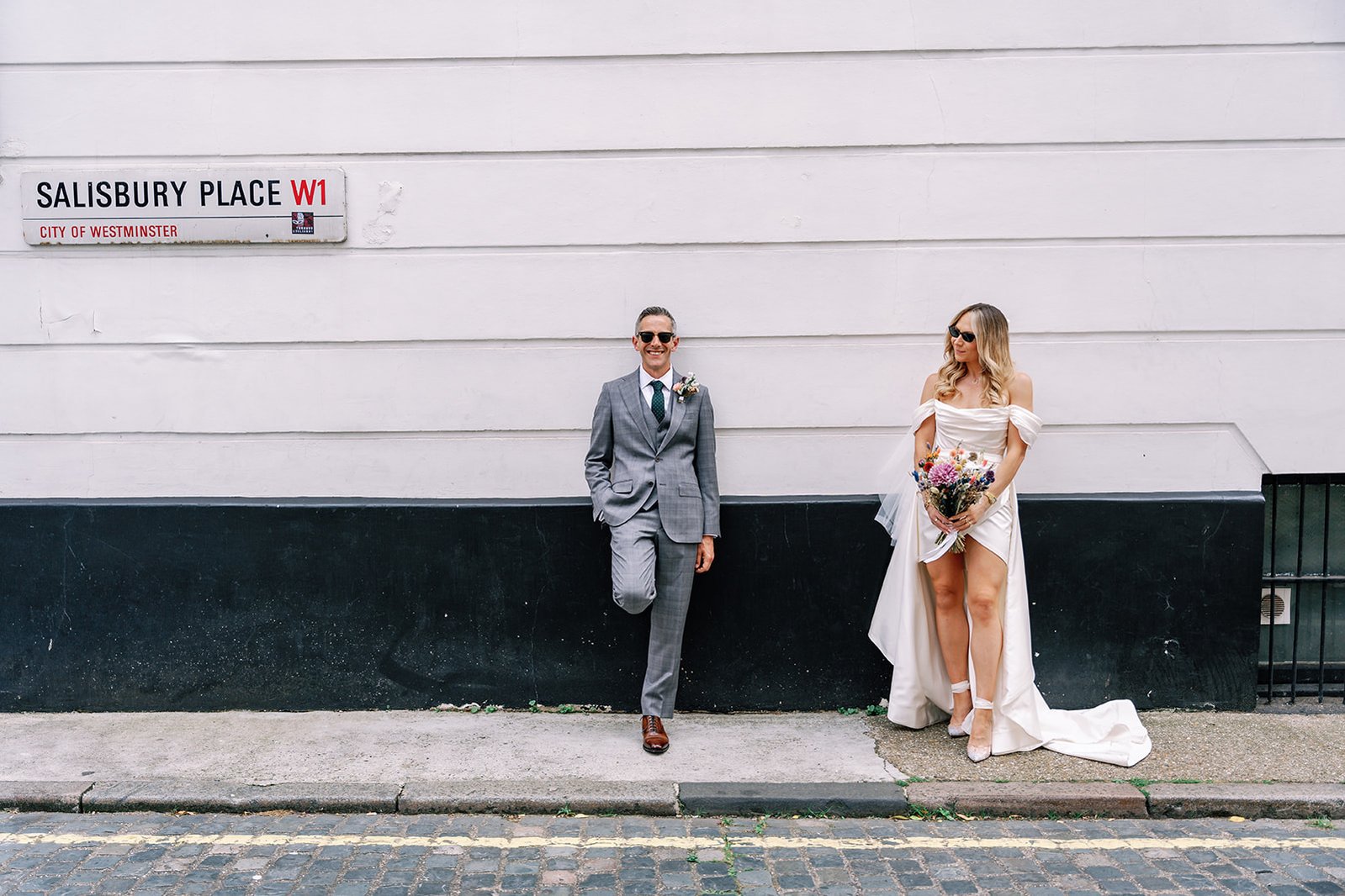 The Old Marylebone Town Hall Wedding Ruth Buscombe and Nathan Divey in Salisbury Place