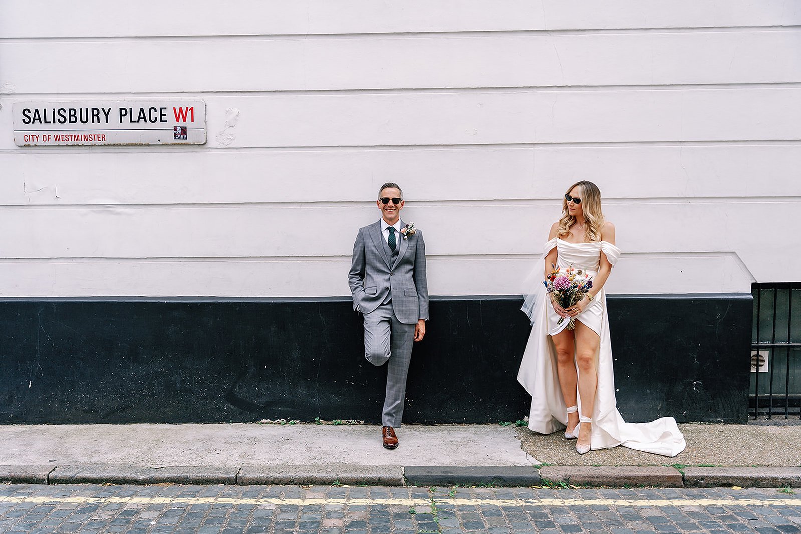 The Old Marylebone Town Hall Wedding Ruth Buscombe and Nathan Divey in Salisbury Place