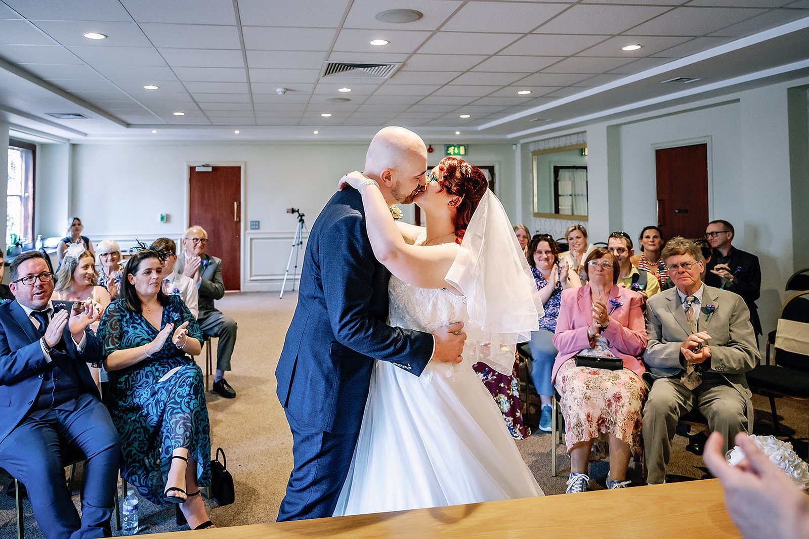 Hillingdon Register Office Wedding First Kiss