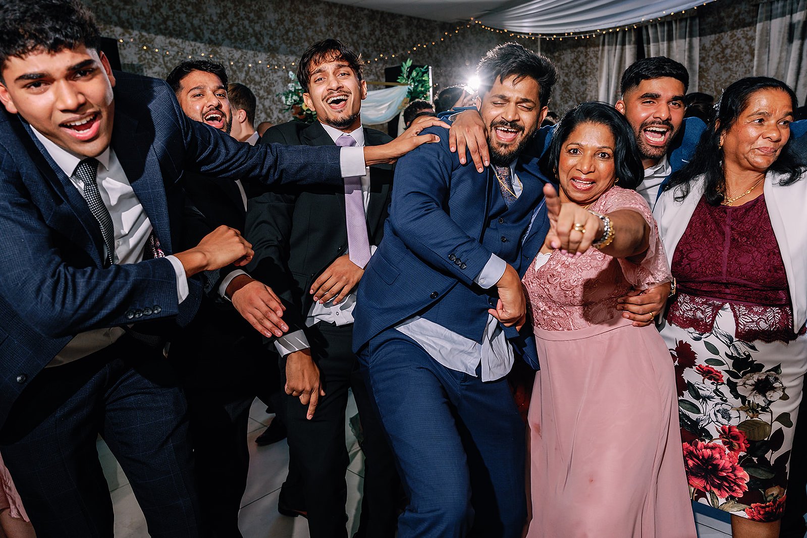 Guildford Manor Hotel & Spa Wedding Bride's Family on the Dancefloor