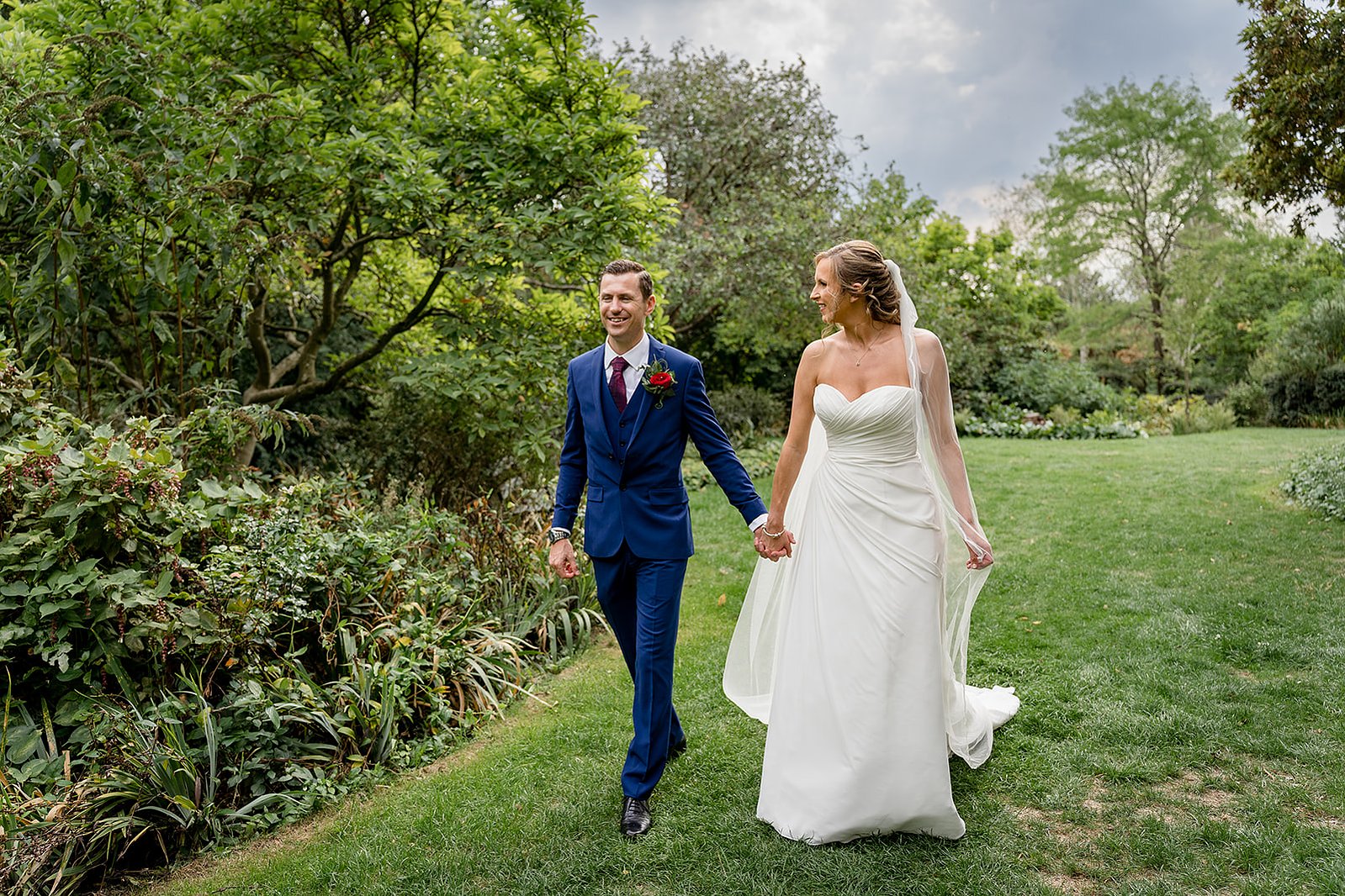 Forty Hall Wedding Couple Photo Walled Garden