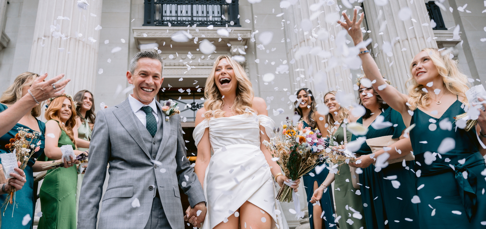 Old Marylebone Town Hall Wedding Ruth Buscombe Nathan Divey Confetti