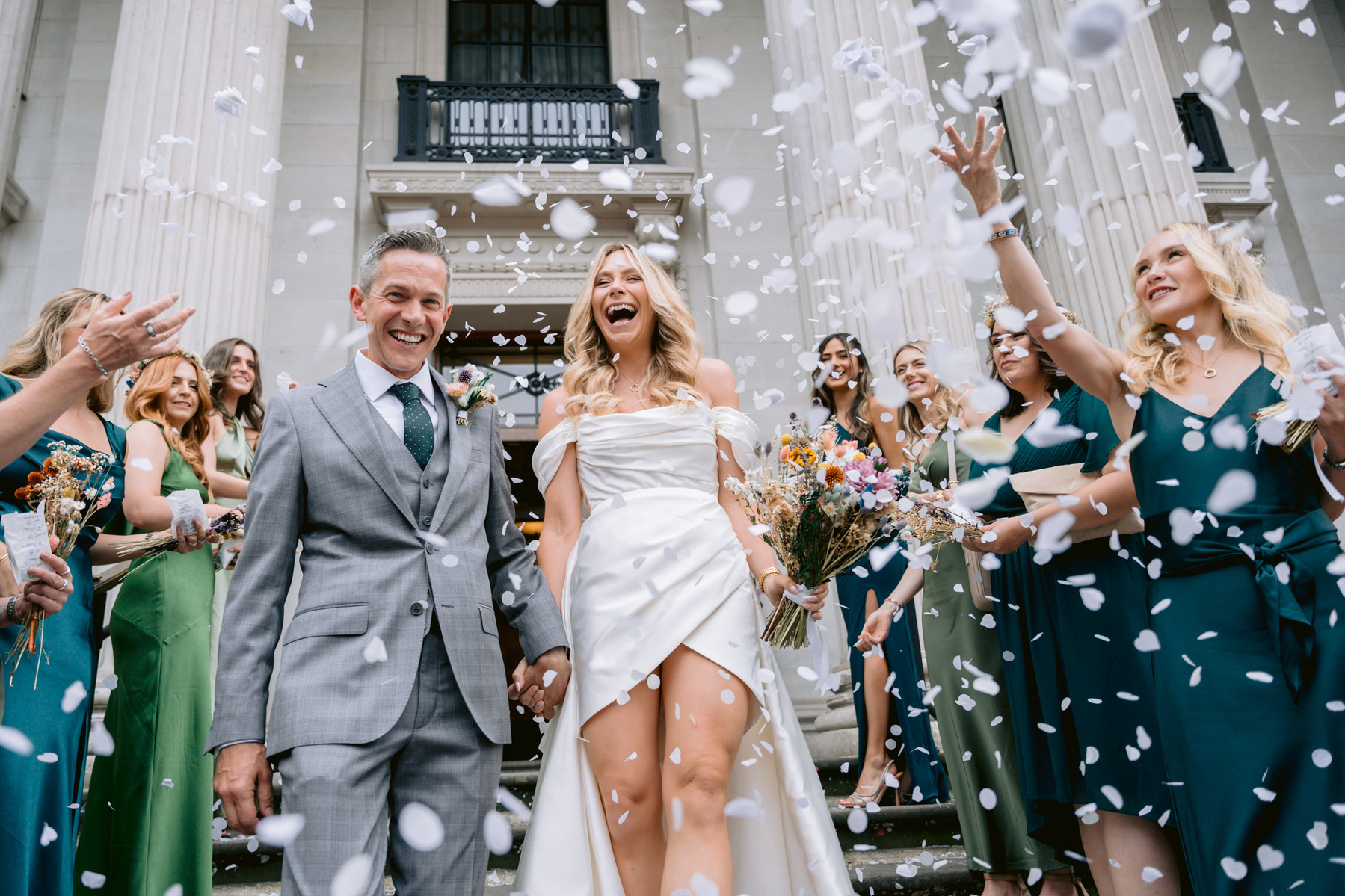 Marylebone Town Hall Wedding Confetti Steps