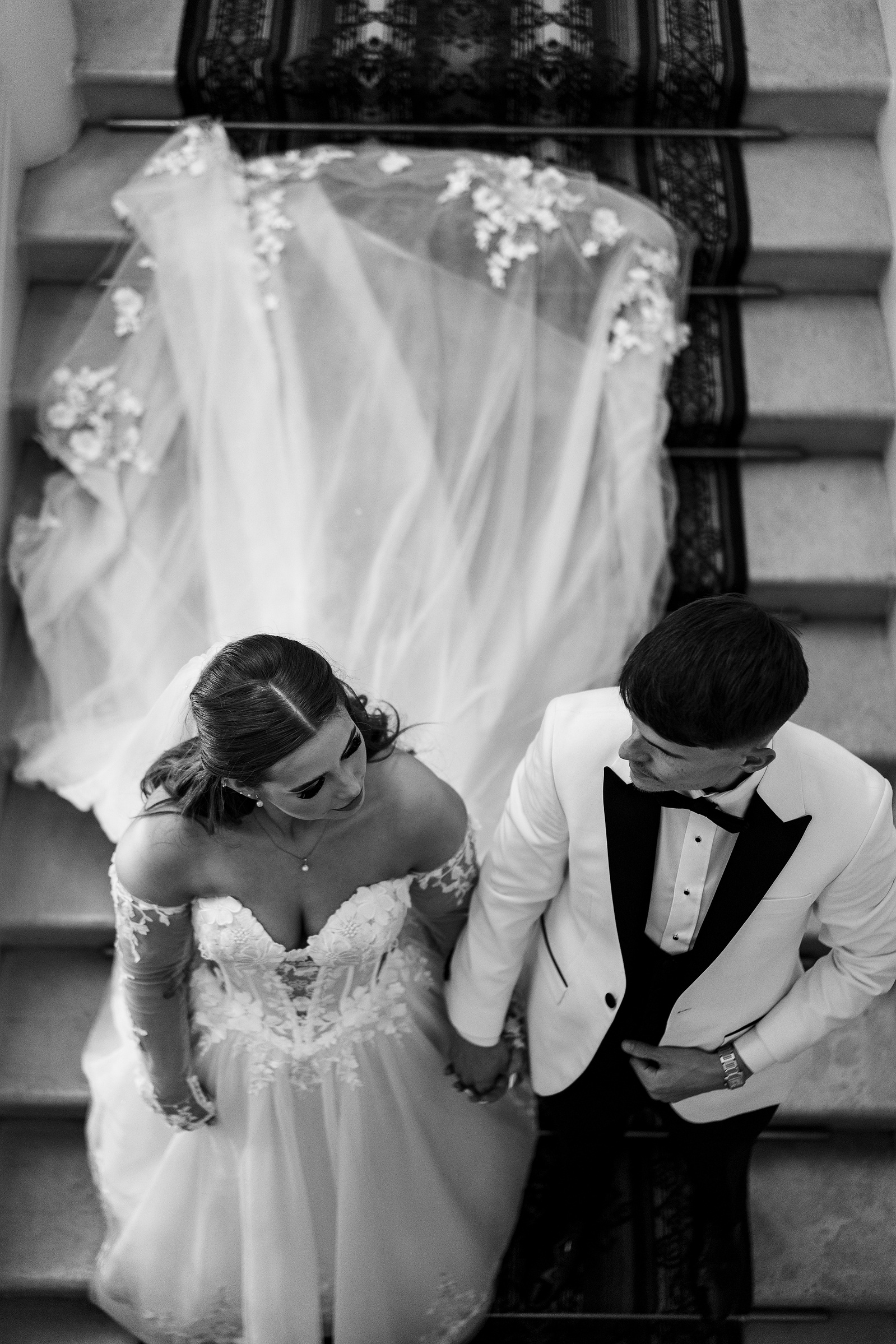 Down Hall Hotel and Spa Wedding Staircase