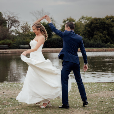 Forty Hall Wedding Groom Twirling Bride