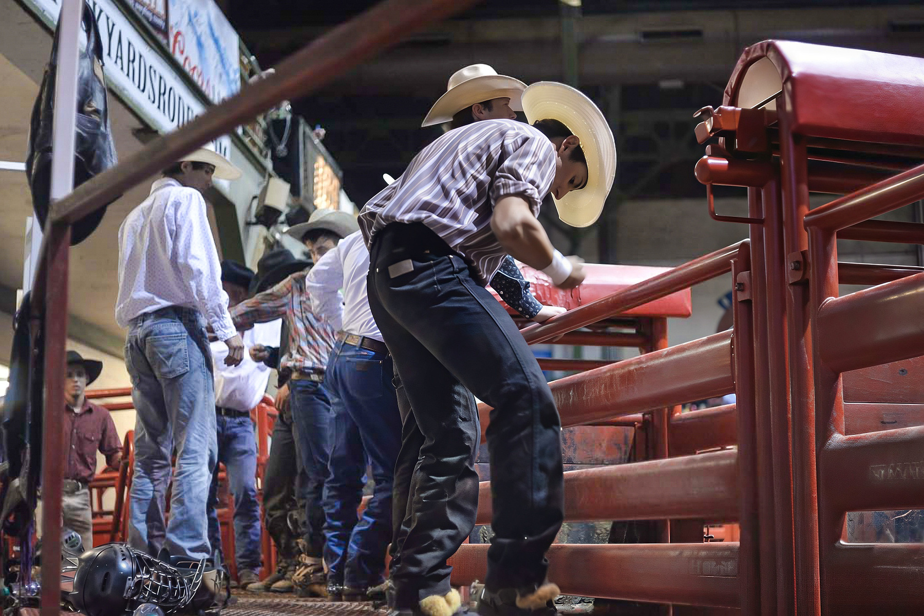 Behind the scenes - Bull riding in Fort Worth, Texas. Cowtown Coliseum