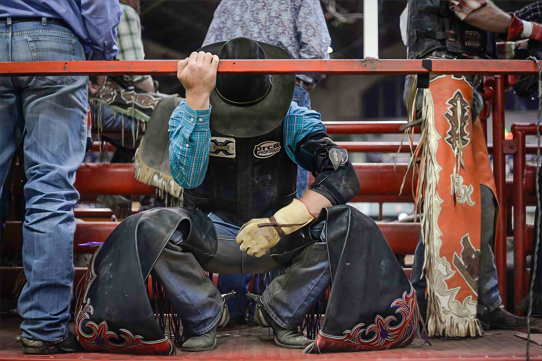 Behind the scenes - Bull riding in Fort Worth, Texas. Cowtown Coliseum