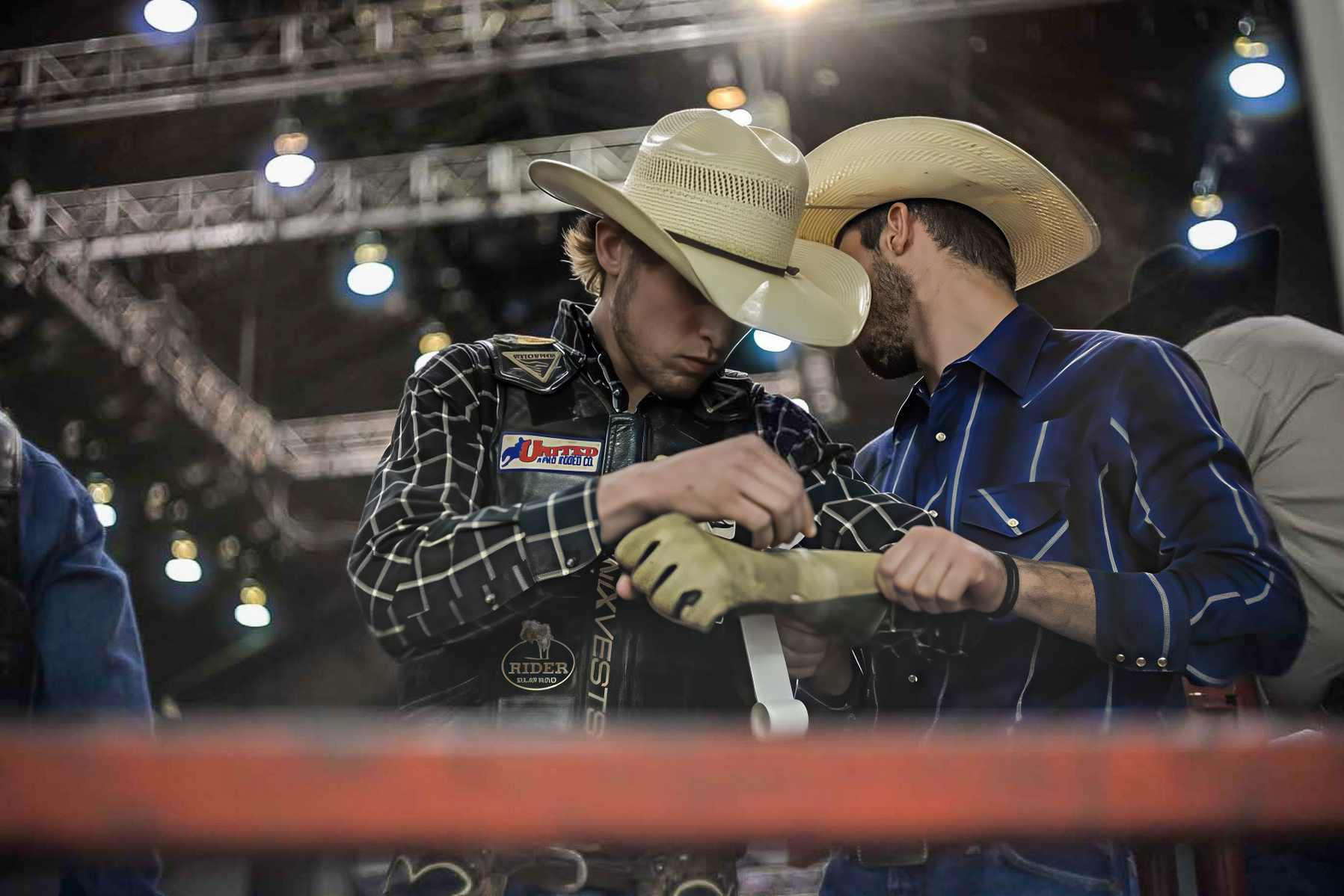 Behind the scenes - Bull riding in Fort Worth, Texas. Cowtown Coliseum