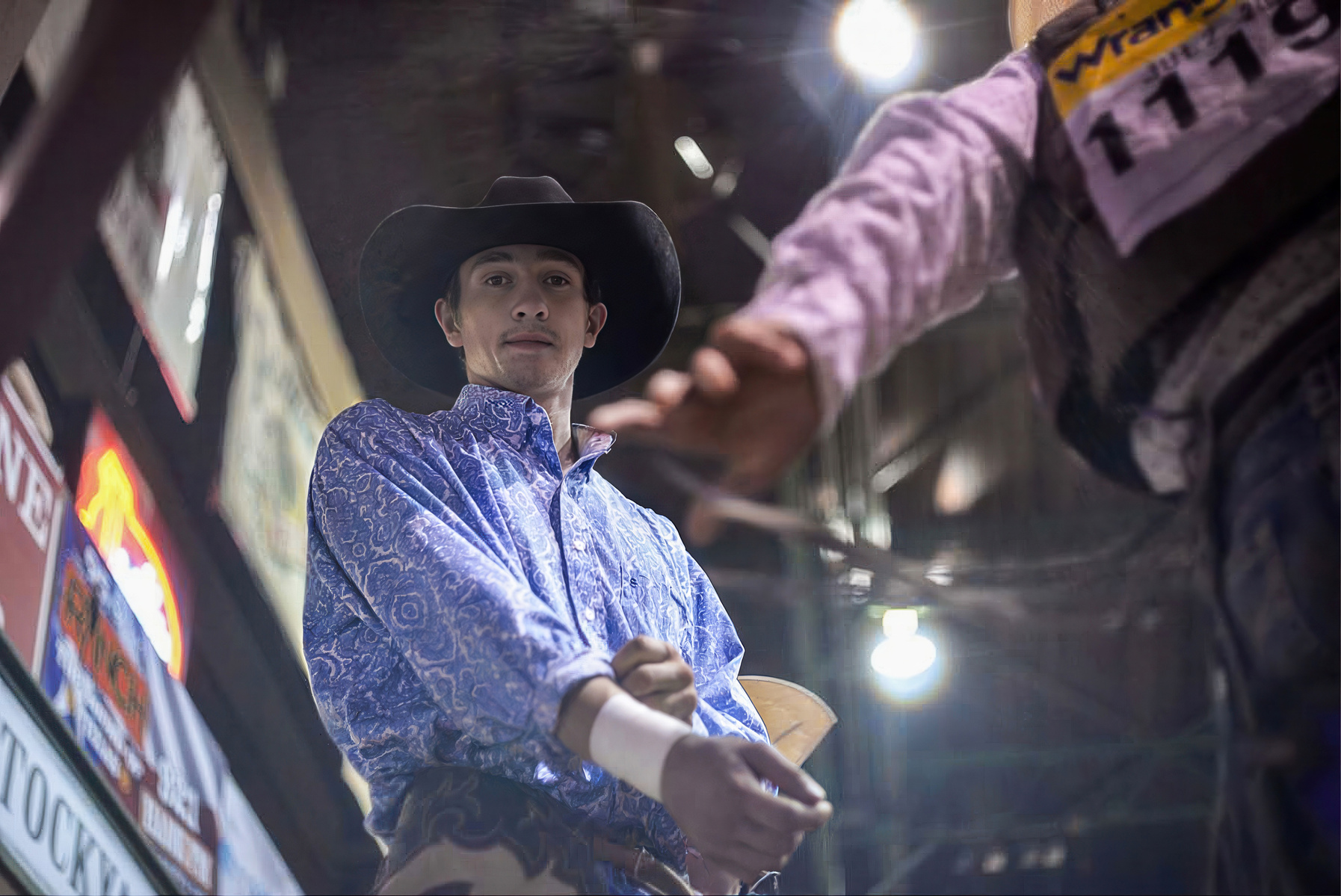 Behind the scenes - Bull riding in Fort Worth, Texas. Cowtown Coliseum