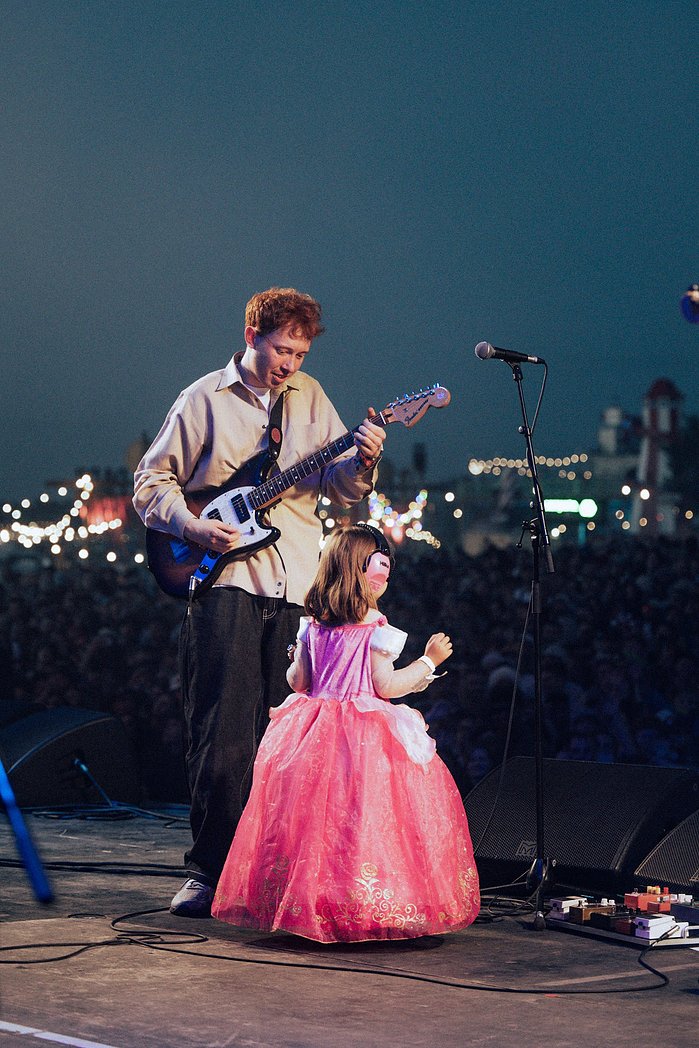 Photographed by Sophie Barloc on stage, while covering Glastonbury Festival for Die Zeit