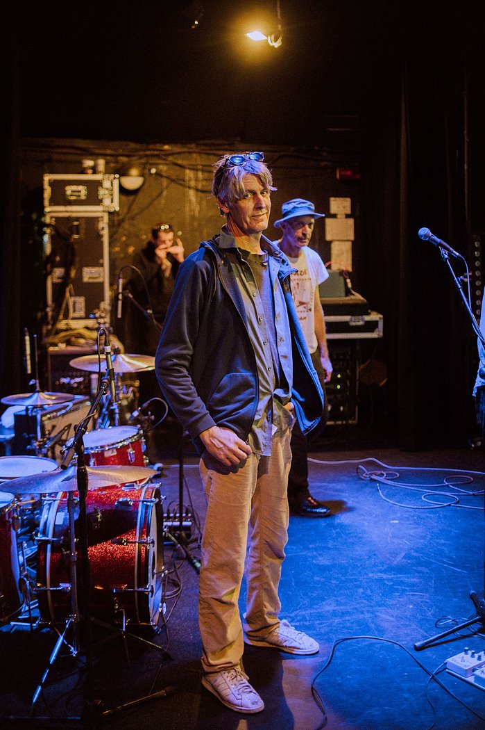 Stephen Malkmus during soundcheck before a The Hard Quartet show at Electric Ballroom Photographed by Sophie Barloc for The Line of Best Fit