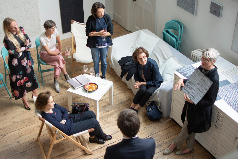 Image shot by Ludovica Colacino. Rebecca Salter, Keeper of the Royal Academy of Arts, welcomed The Artuner in her studio located at the Royal Academy of Arts. May 2018.