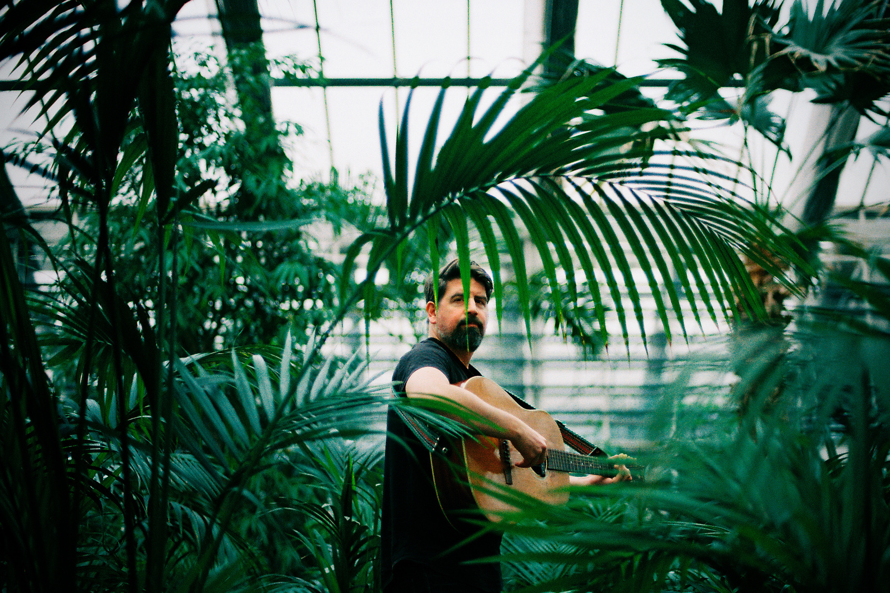 
Julien Fertl, Nürnberg, Fotograf, Portrait, Reportage, Stefan Prange, The Green Apple Sea, Treibhaus, Grün, Pflanzen, Natur, Musik, Musiker, Gitarrist, Rolling Stone, Erlangen, Analog, Nikon