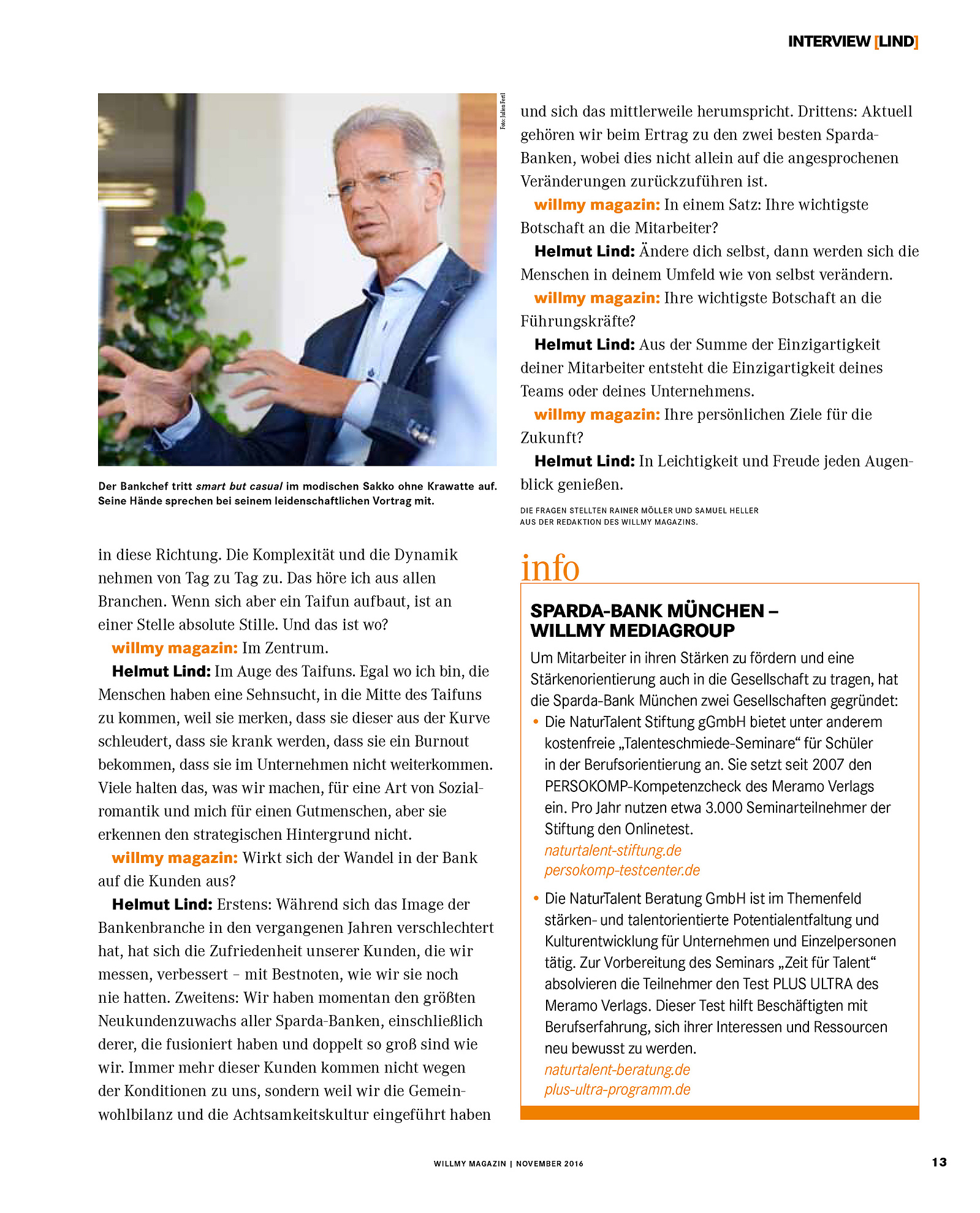 Julien Fertl, Nürnberg, Fotograf, Corporate, Willmy Magazin, Willmy Media Group, Meramo Verlag, Fachverlag, Bildungswesen, Helmut Lind, Business, Magazin, Cover, Editorial