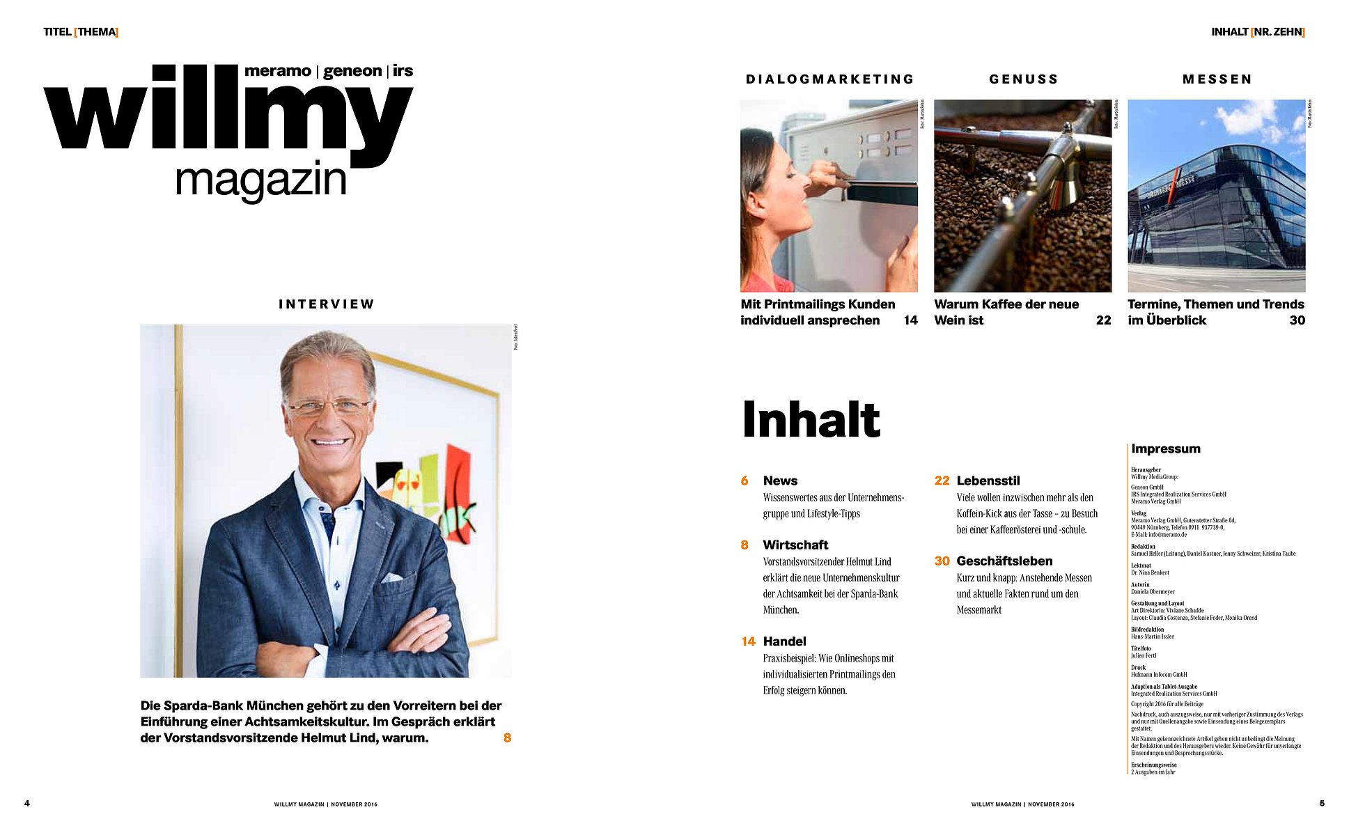 Julien Fertl, Nürnberg, Fotograf, Corporate, Willmy Magazin, Willmy Media Group, Meramo Verlag, Fachverlag, Bildungswesen, Helmut Lind, Business, Magazin, Cover, Editorial
