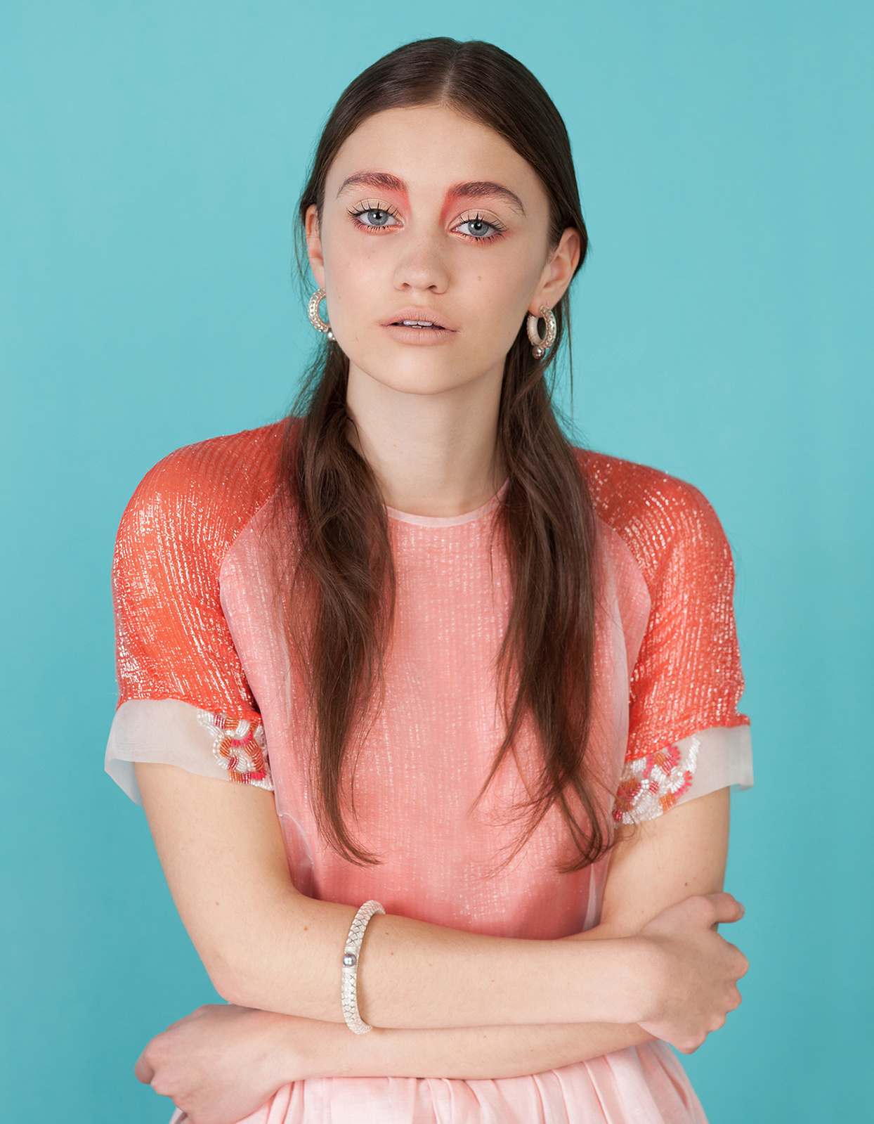 colour, beauty, editorial, digital, canon, portrait, models, studio, lighting, profoto, styling, accessories, photographer, photography, London, uk, feminine, spring, summer, make up, hair styling, Sophie Ellen, soft, pretty