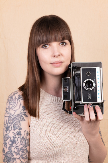 Self portrait of Sophie Ellen Lachowycz, creative fashion and portrait photographer.