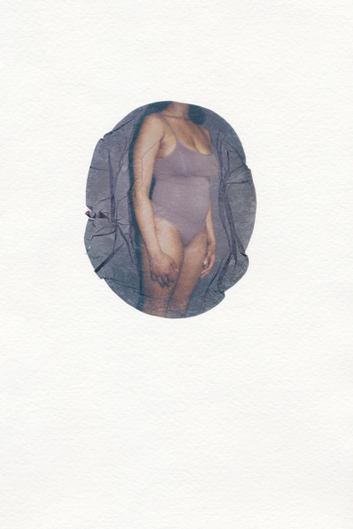 ‘Distorted Bodies’ explores our distorted versions of Beauty and the impact this has on us. Polaroid emulsion lift on watercolour paper.