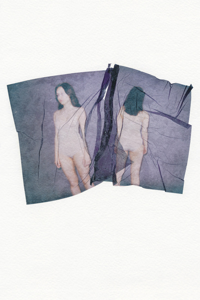 ‘Distorted Bodies’ explores our distorted versions of Beauty and the impact this has on us. Polaroid emulsion lift on watercolour paper.