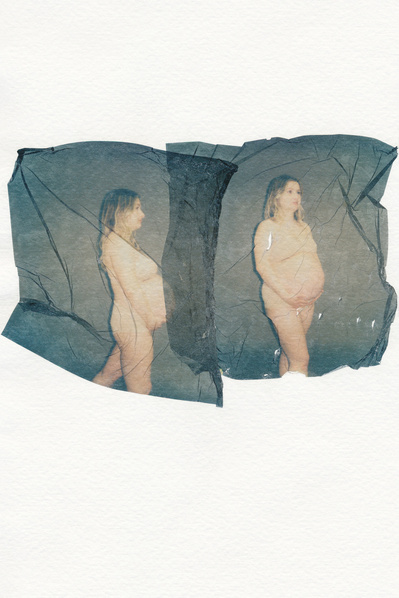 ‘Distorted Bodies’ explores our distorted versions of Beauty and the impact this has on us. Polaroid emulsion lift on watercolour paper.