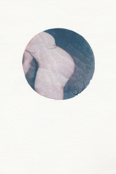 ‘Distorted Bodies’ explores our distorted versions of Beauty and the impact this has on us. Polaroid emulsion lift on watercolour paper.