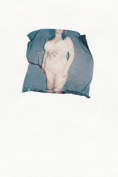 ‘Distorted Bodies’ explores our distorted versions of Beauty and the impact this has on us. Polaroid emulsion lift on watercolour paper.