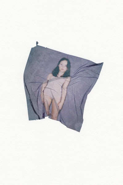‘Distorted Bodies’ explores our distorted versions of Beauty and the impact this has on us. Polaroid emulsion lift on watercolour paper.