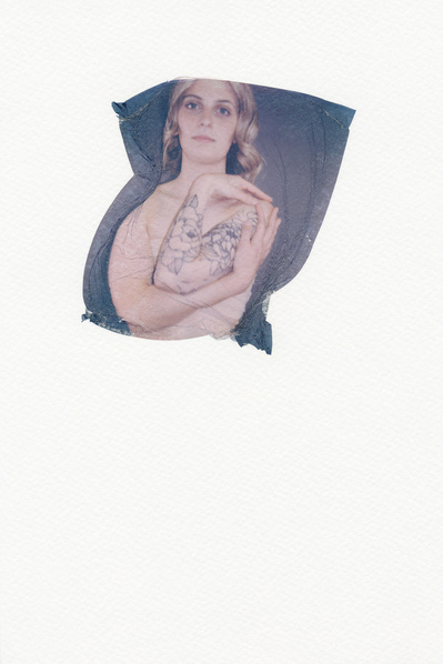 ‘Distorted Bodies’ explores our distorted versions of Beauty and the impact this has on us. Polaroid emulsion lift on watercolour paper.