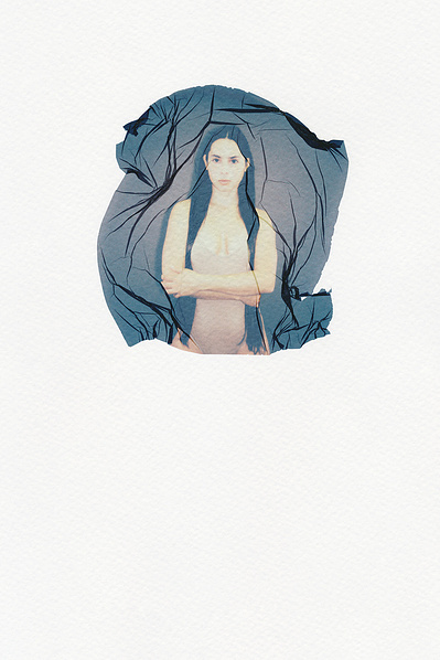 ‘Distorted Bodies’ explores our distorted versions of Beauty and the impact this has on us. Polaroid emulsion lift on watercolour paper.