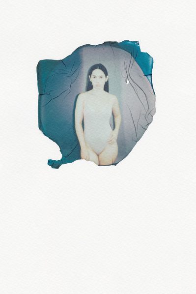 ‘Distorted Bodies’ explores our distorted versions of Beauty and the impact this has on us. Polaroid emulsion lift on watercolour paper.